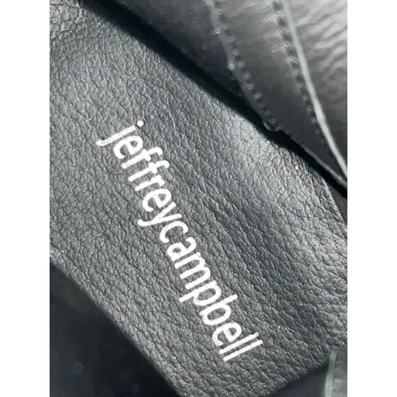 Jeffrey Campbell Womens Black‎ Patent Leather Platform Boots Chunky Heels Sz 10 - Picture 11 of 12